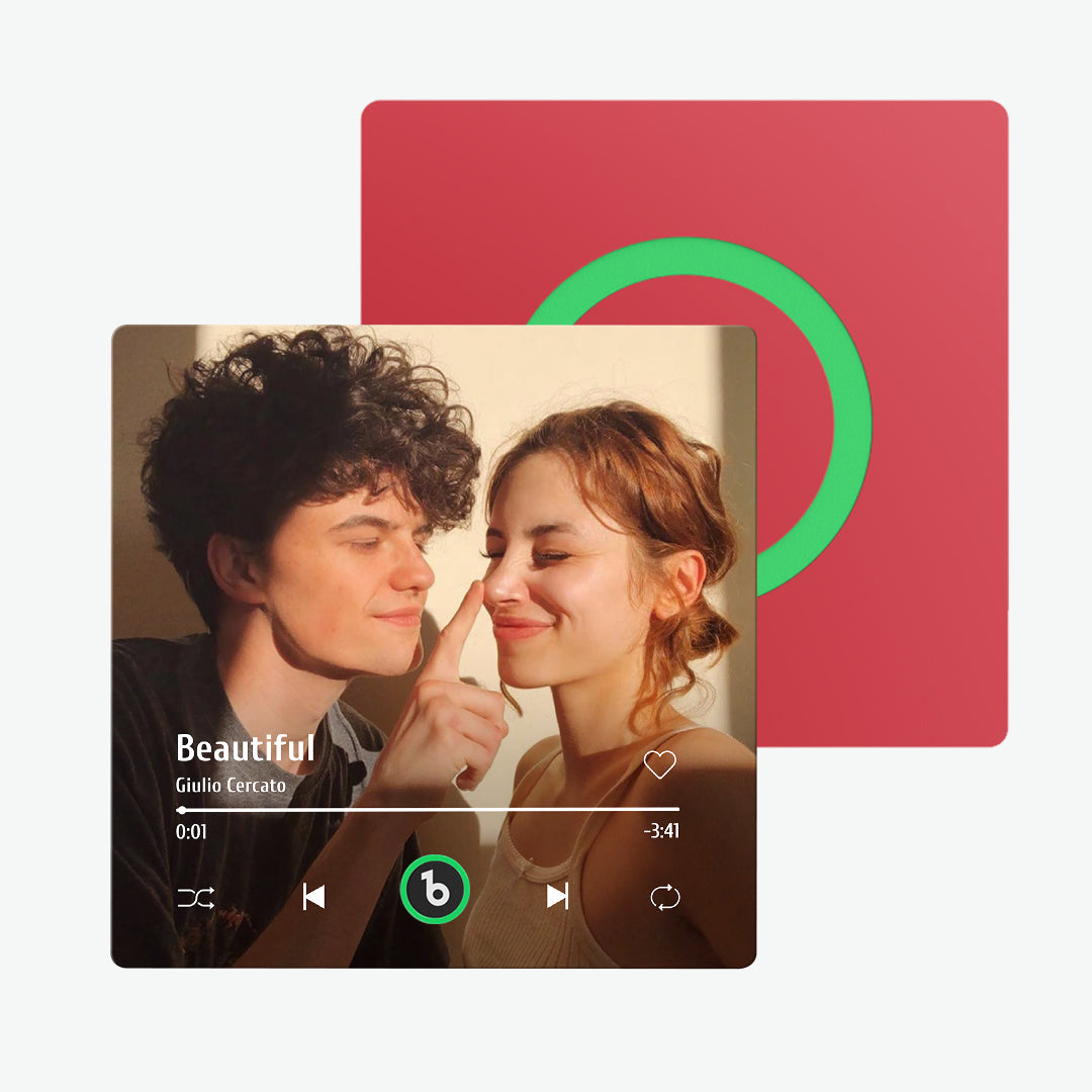 Imán de Nevera Personalizado con Música y Foto Regalo Único para Parejas