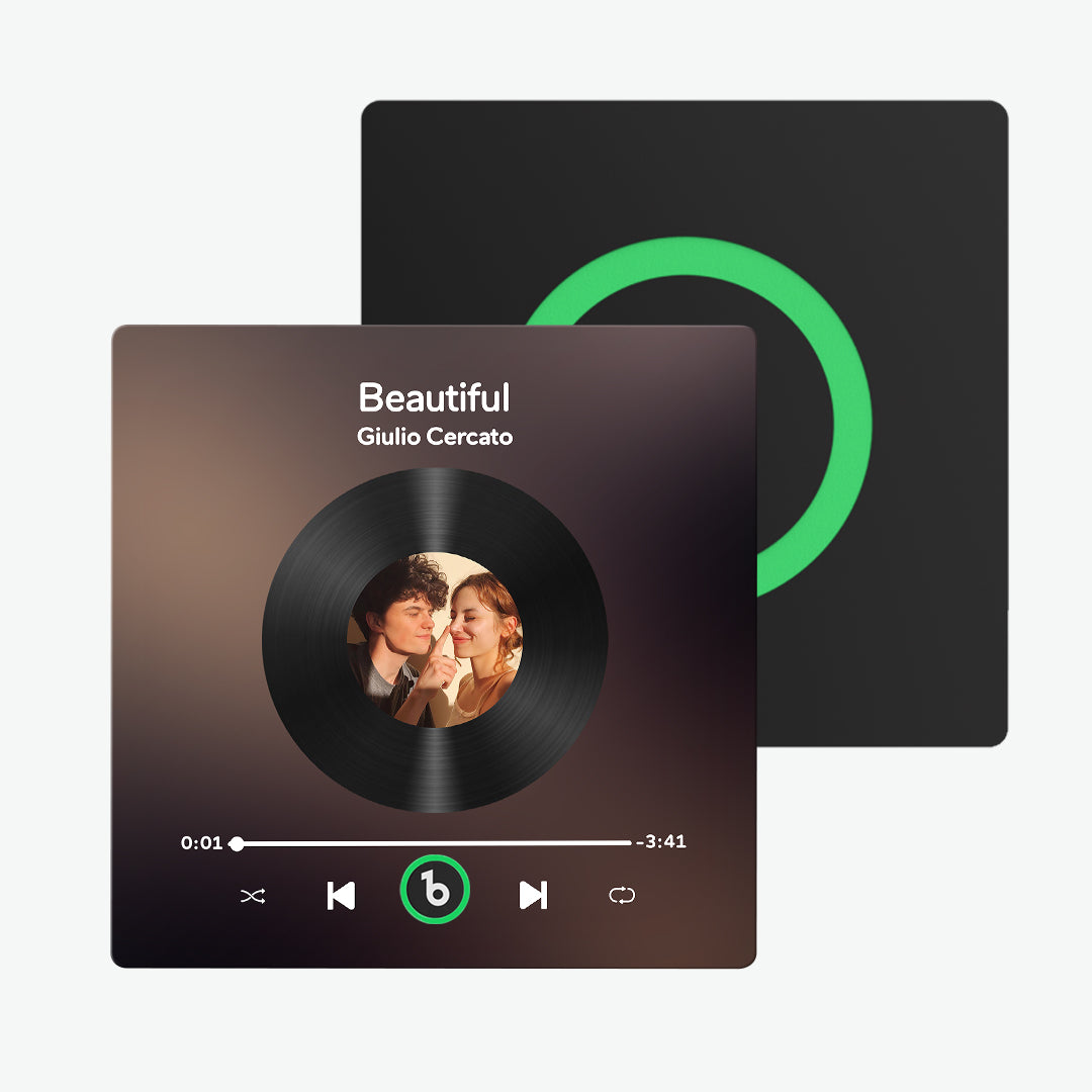 Imán de Nevera Personalizado con Música y Foto Regalo Único para Parejas