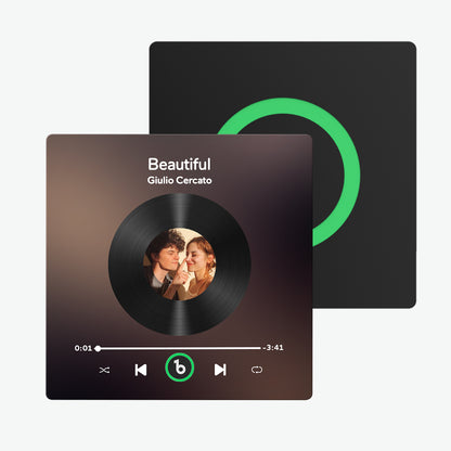 Imán de Nevera Personalizado con Música y Foto Regalo Único para Parejas