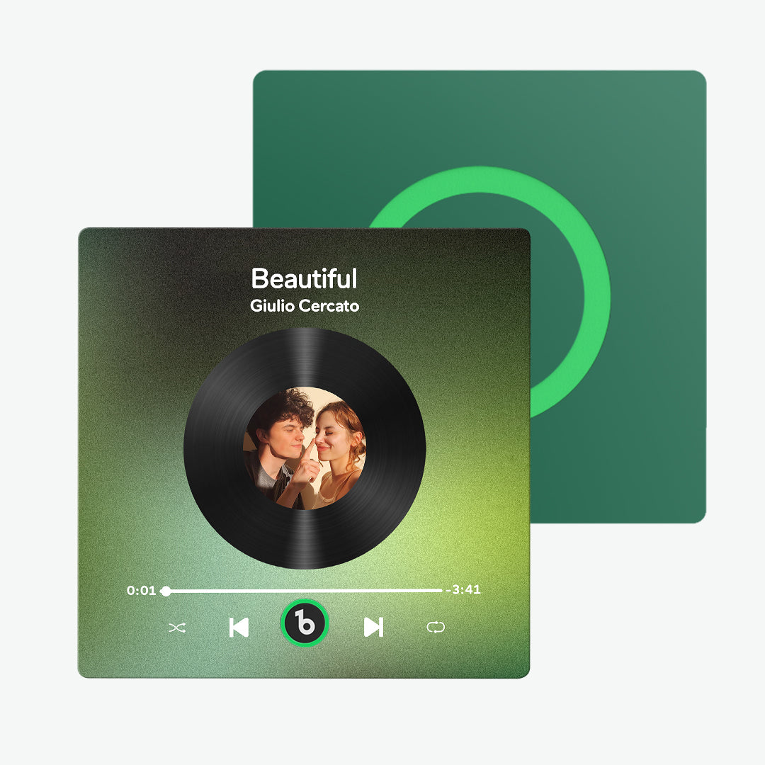 Imán de Nevera Personalizado con Música y Foto Regalo Único para Parejas