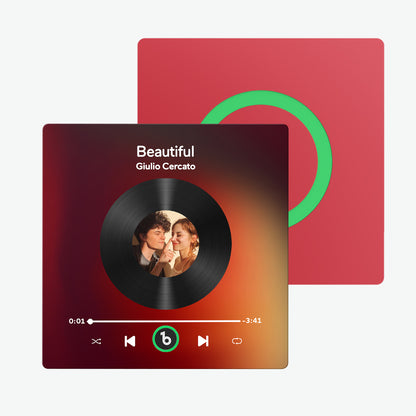 Imán de nevera personalizado colorido con álbum de música regalo especial