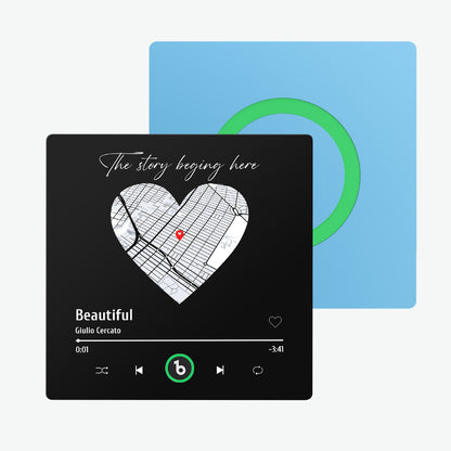 Imán de Nevera Personalizado con Música y Foto Regalo Único para Parejas