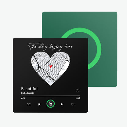 Imán de Nevera Personalizado con Música y Foto Regalo Único para Parejas