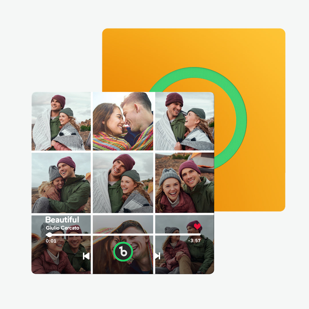 Imán de Nevera Personalizado con Música y Foto Regalo Único para Parejas