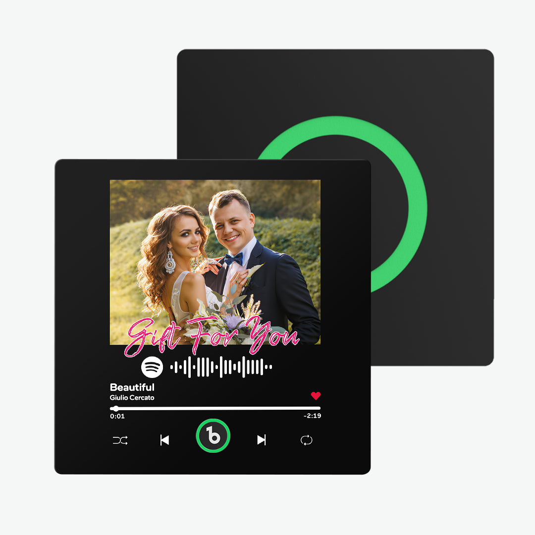 Imán de Nevera Personalizado con Música y Foto Regalo Único para Parejas