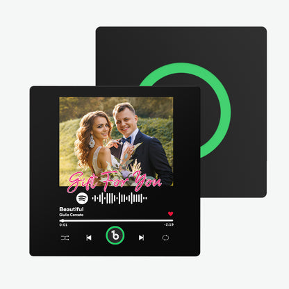 Imán de Nevera Personalizado con Música y Foto Regalo Único para Parejas