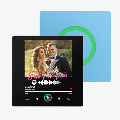 Imán de Nevera Personalizado con Música y Foto Regalo Único para Parejas