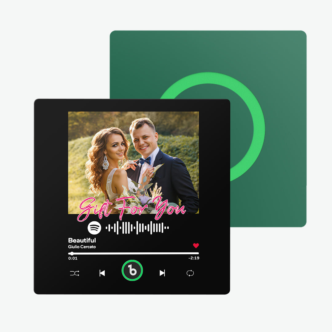 Imán de Nevera Personalizado con Música y Foto Regalo Único para Parejas