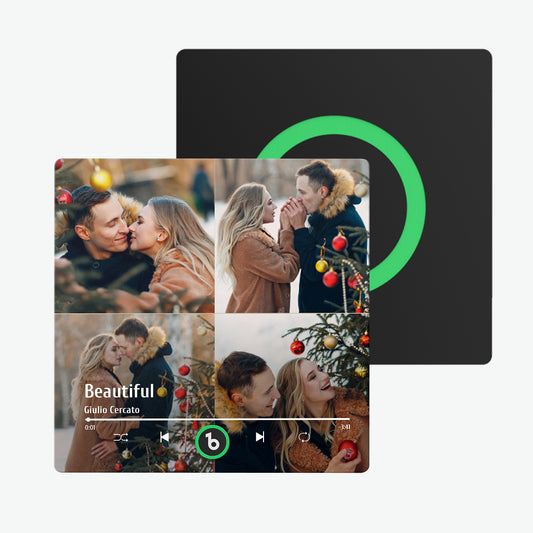 Imán de nevera personalizado de música colorido regalo único de Navidad