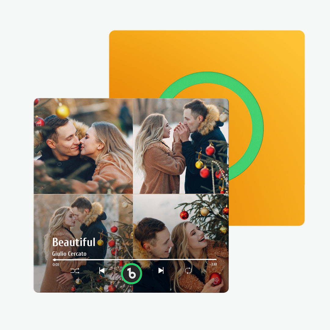 Imán de nevera personalizado de música colorido regalo único de Navidad