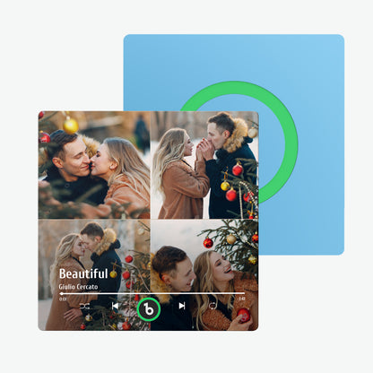 Imán de nevera personalizado de música colorido regalo único de Navidad