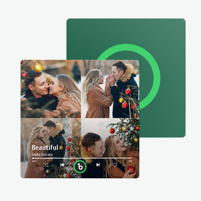Imán de nevera personalizado de música colorido regalo único de Navidad