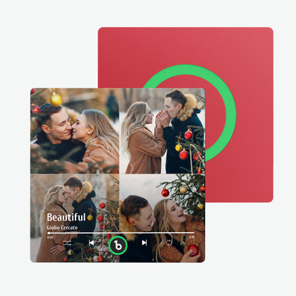 Imán de nevera personalizado de música colorido regalo único de Navidad