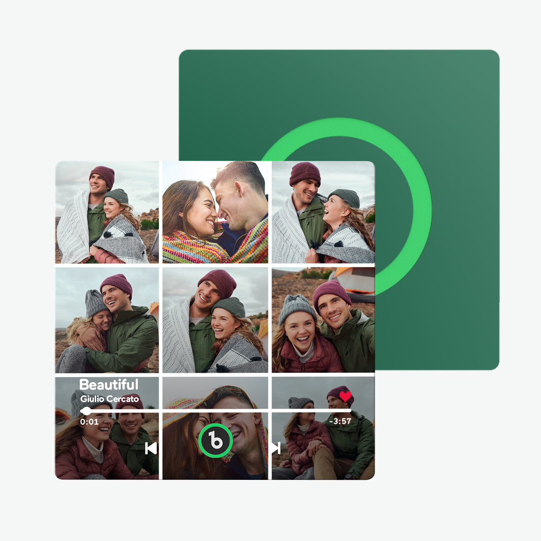 Imán de nevera personalizado música y foto regalo único para pareja