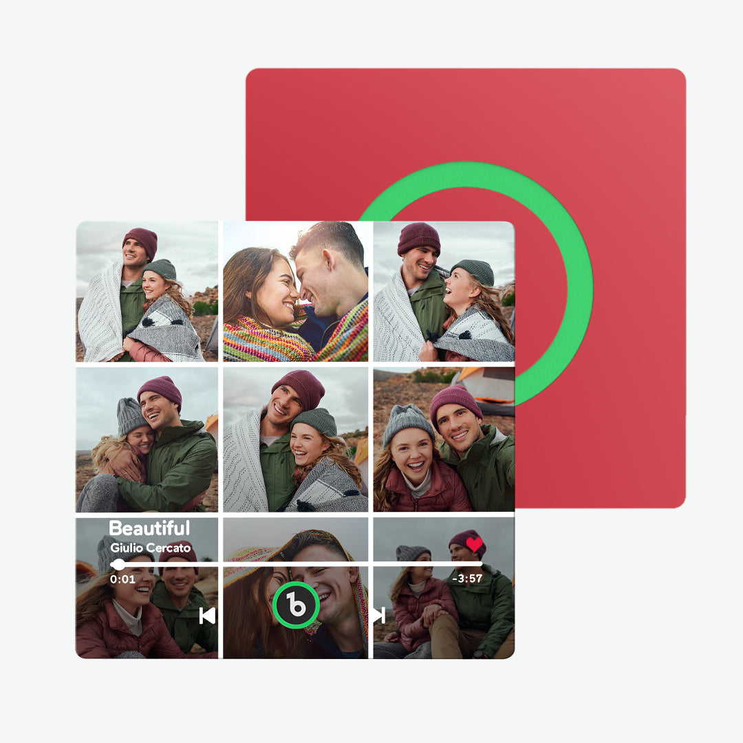 Imán de nevera personalizado música y foto regalo único para pareja