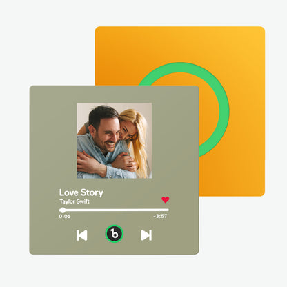 Imán de Nevera Personalizado con Música y Foto Regalo Único para Parejas