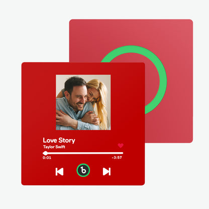 Imán de Nevera Personalizado con Música y Foto Regalo Único para Parejas