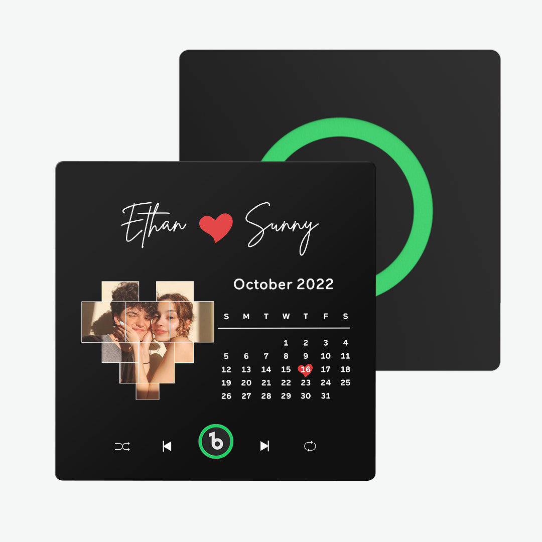 Imán de Nevera Personalizado con Música y Foto Regalo Único para Parejas