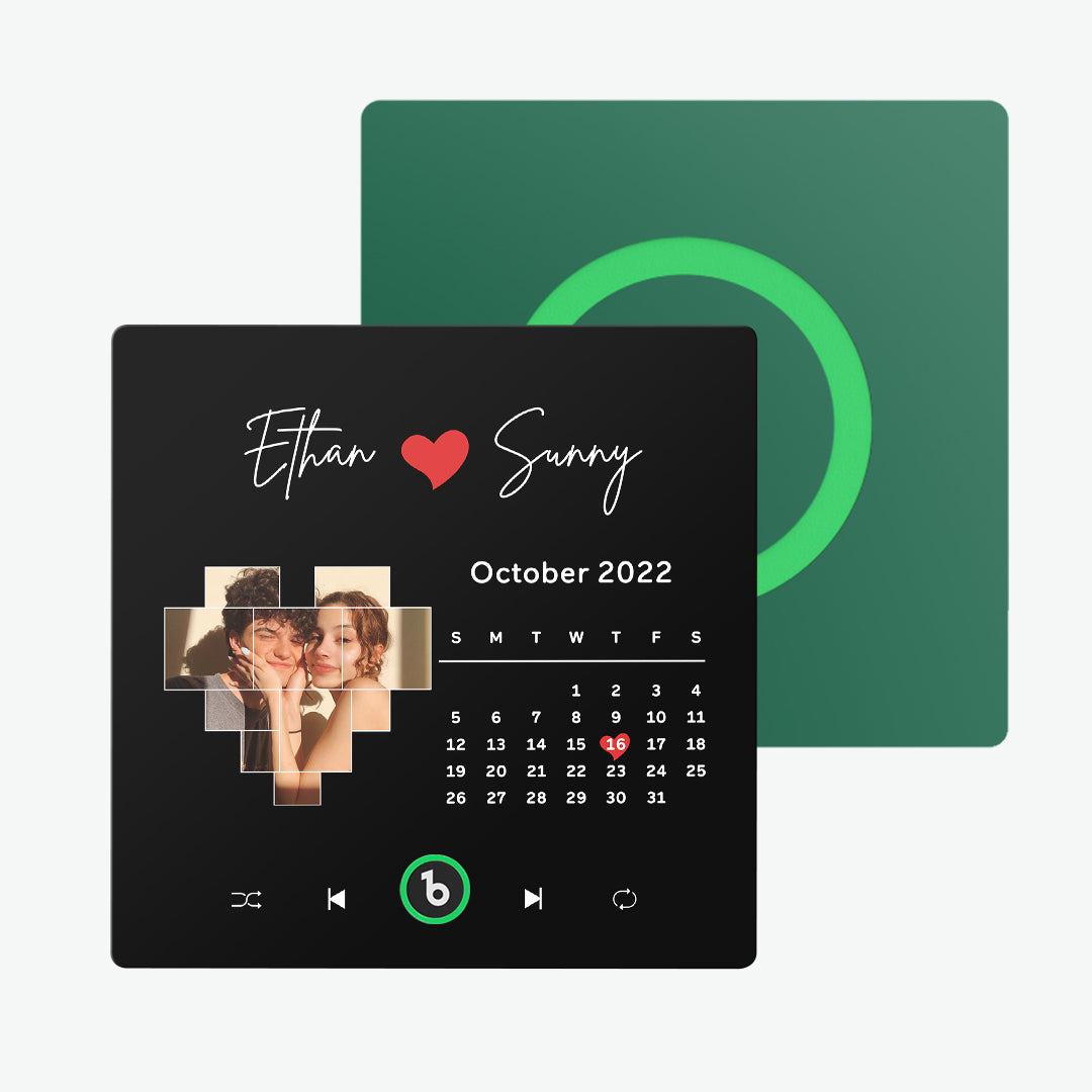 Imán de Nevera Personalizado con Música y Foto Regalo Único para Parejas
