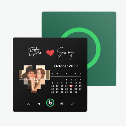 Imán de Nevera Personalizado con Música y Foto Regalo Único para Parejas