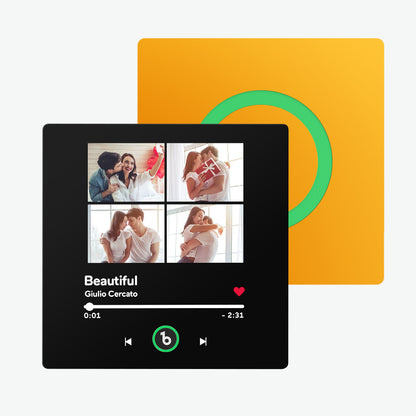 Imán de Nevera Personalizado con Música y Foto Regalo Único para Parejas