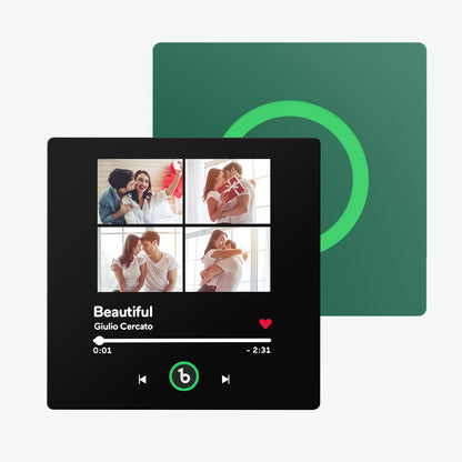 Imán de Nevera Personalizado con Música y Foto Regalo Único para Parejas