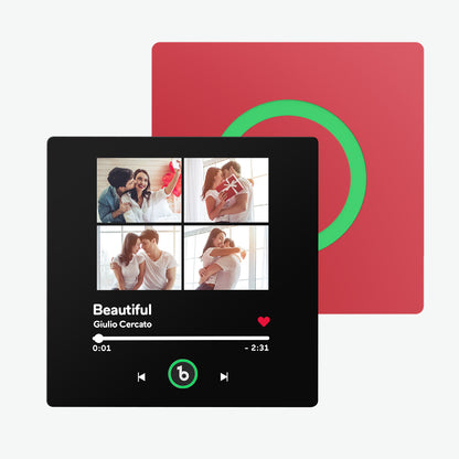 Imán de Nevera Personalizado con Música y Foto Regalo Único para Parejas