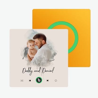 Imán de Nevera Personalizado con Música y Foto Regalo Único para Parejas