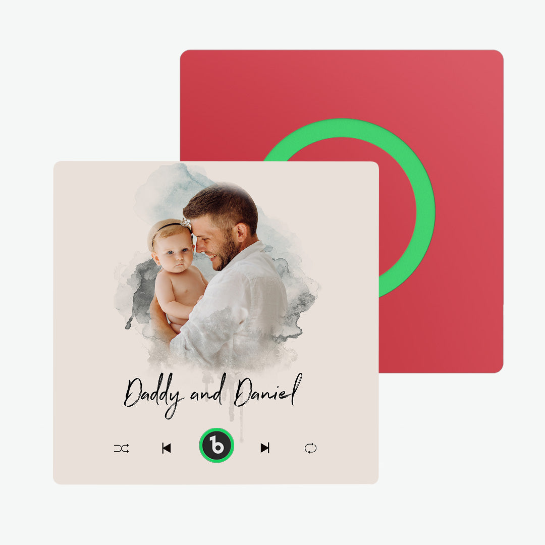 Imán de Nevera Personalizado con Música y Foto Regalo Único para Parejas