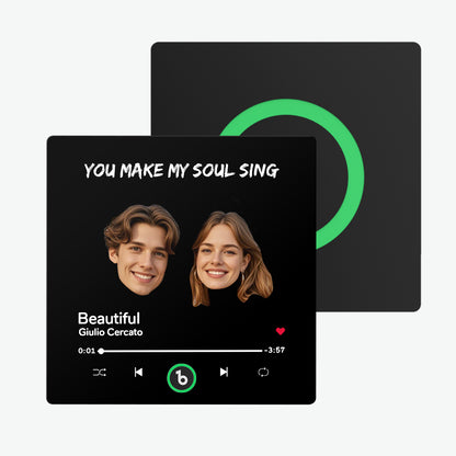 Imán de nevera personalizado cara texto álbum música regalo para pareja