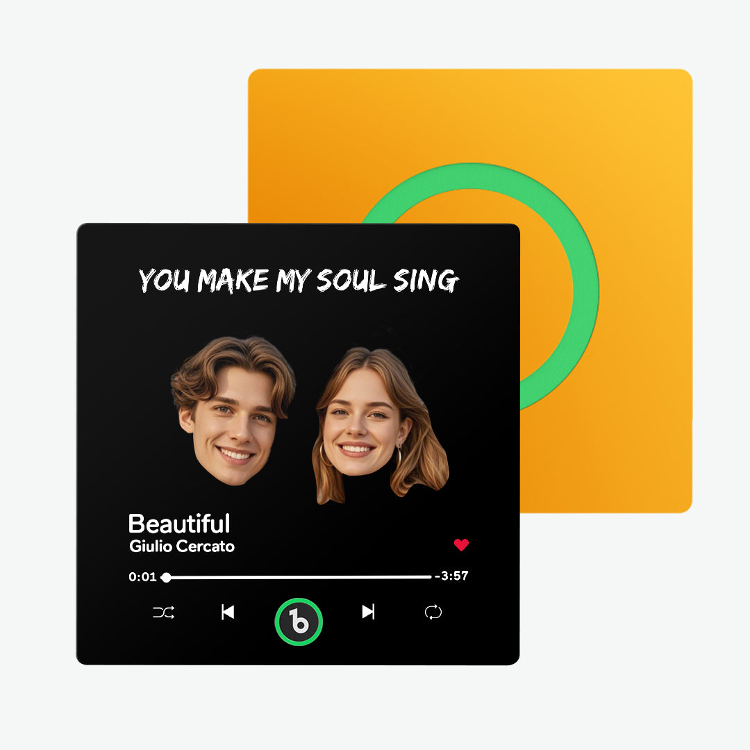Imán de nevera personalizado cara texto álbum música regalo para pareja