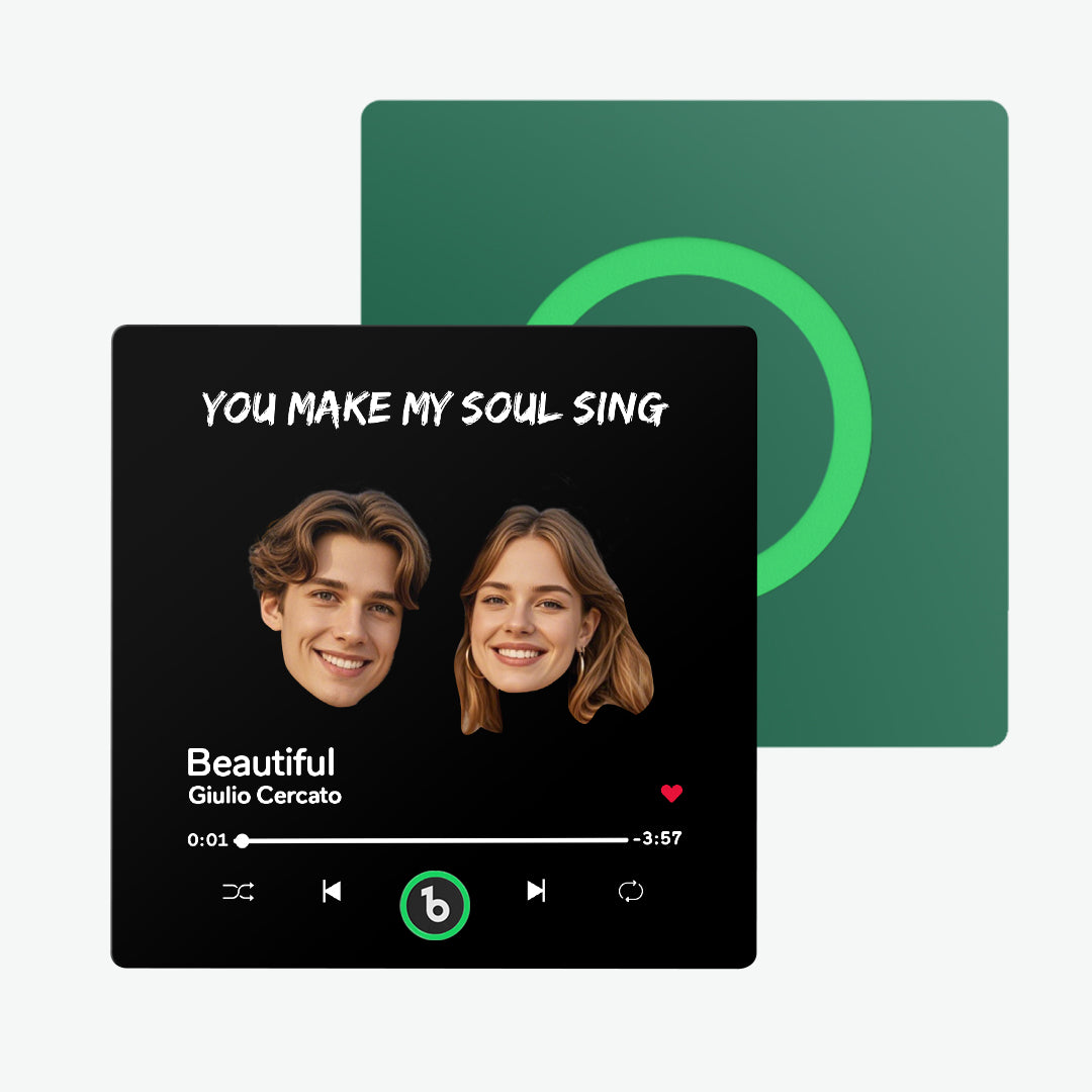 Imán de nevera personalizado cara texto álbum música regalo para pareja