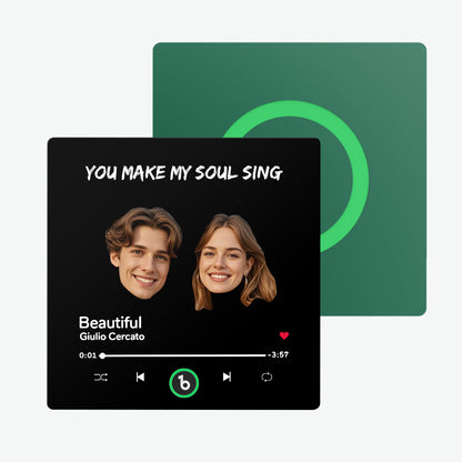 Imán de nevera personalizado cara texto álbum música regalo para pareja