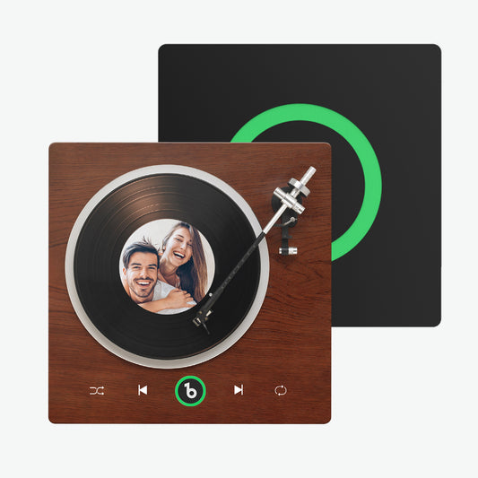 Imán de Nevera Personalizado Estilo Tocadiscos Regalo Único para Pareja