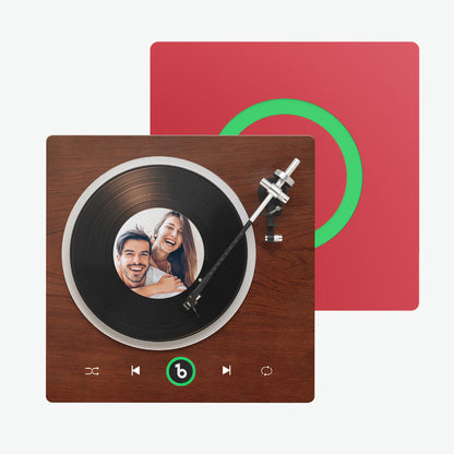 Imán de Nevera Personalizado Estilo Tocadiscos Regalo Único para Pareja