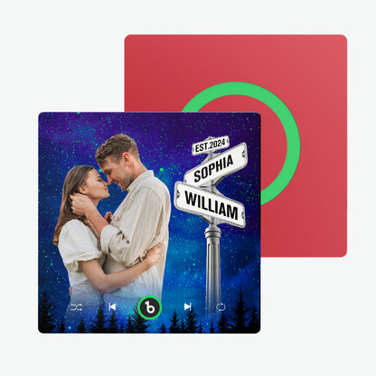 Imán de nevera personalizado estilo cartel musical regalo único para pareja