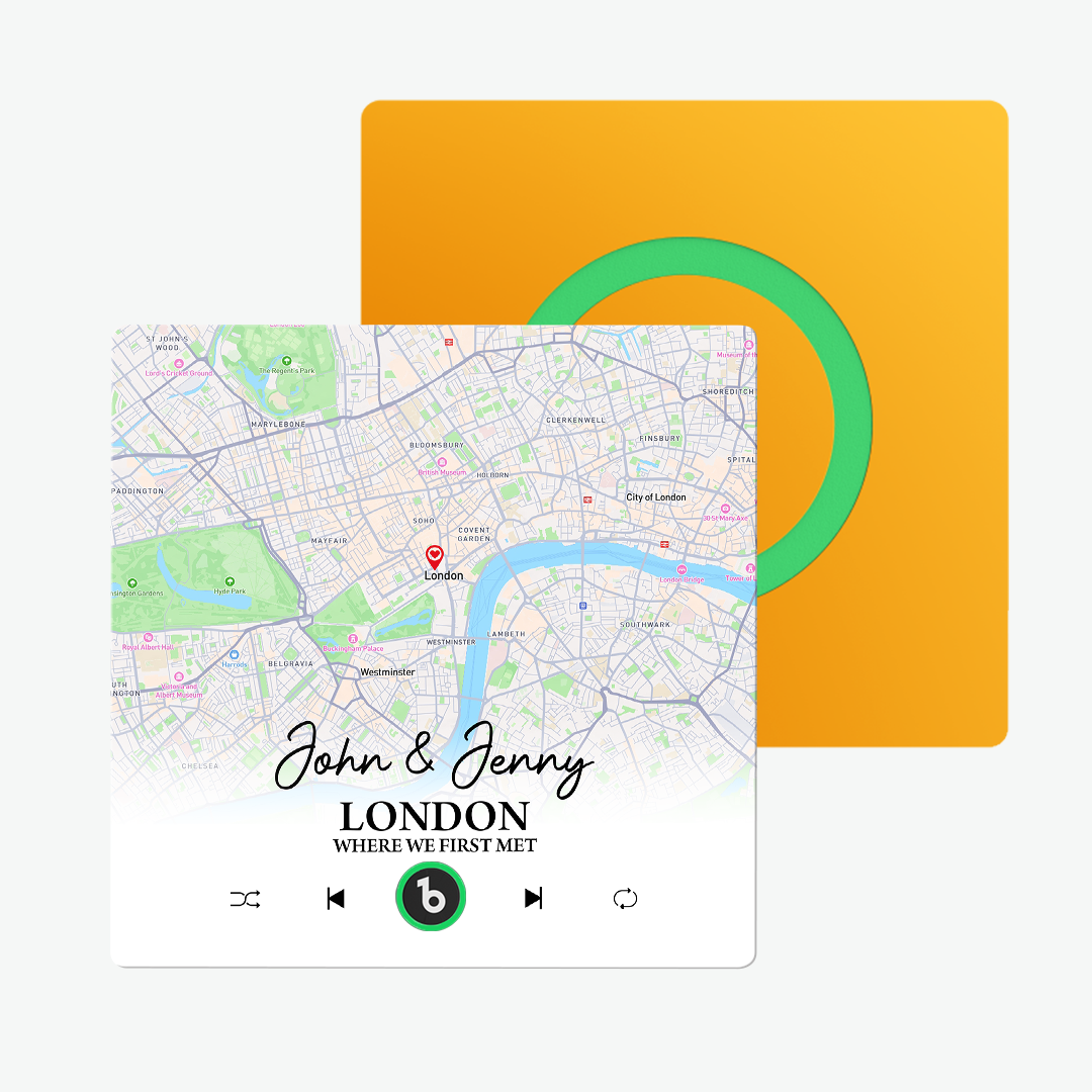 Imán de nevera personalizado mapa colorido regalo único San Valentín