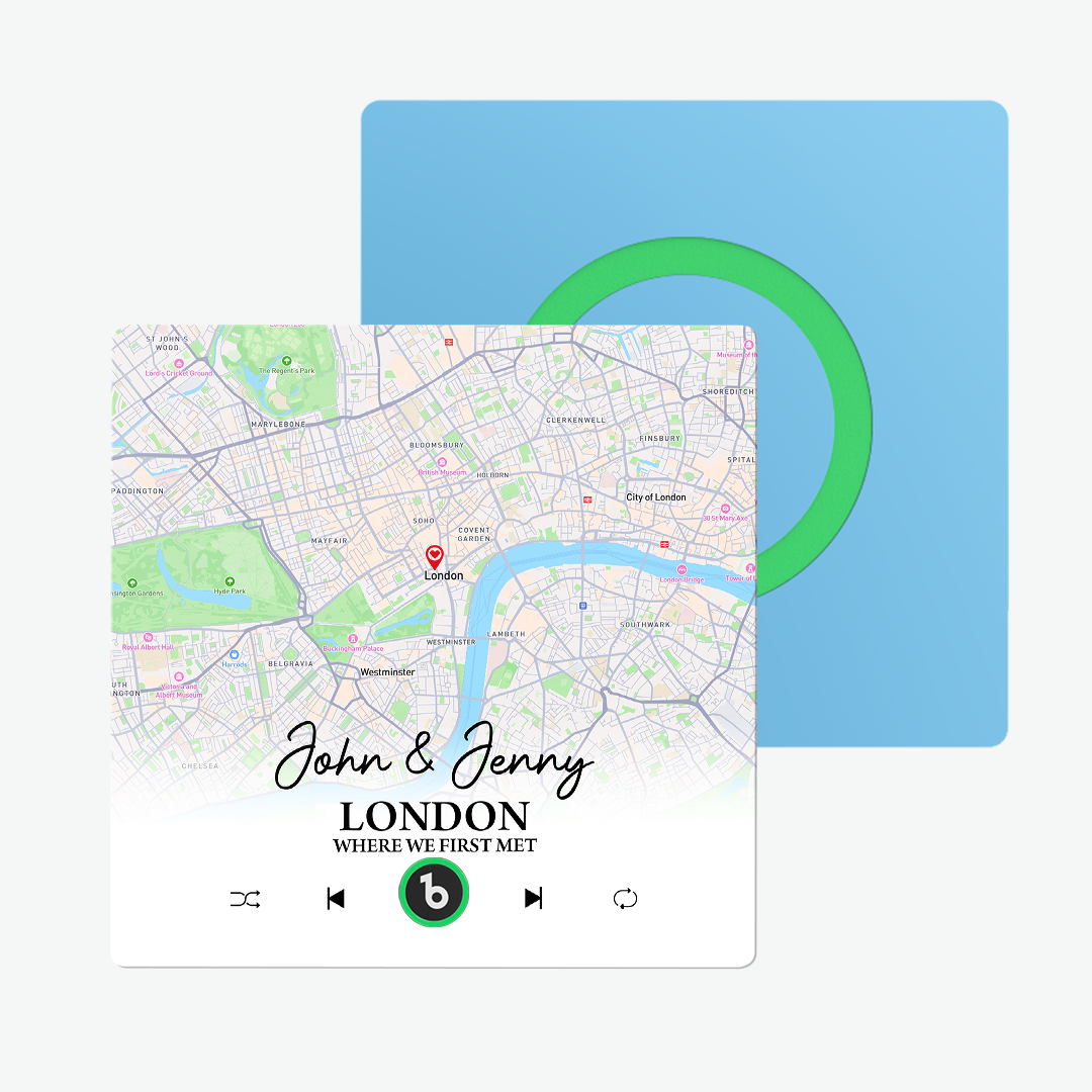 Imán de nevera personalizado mapa colorido regalo único San Valentín