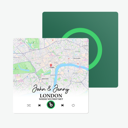 Imán de nevera personalizado mapa colorido regalo único San Valentín