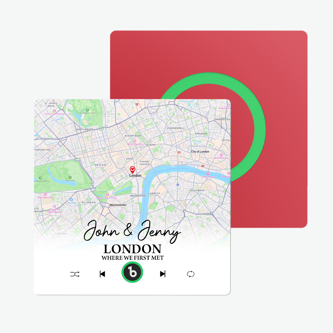Imán de nevera personalizado mapa colorido regalo único San Valentín
