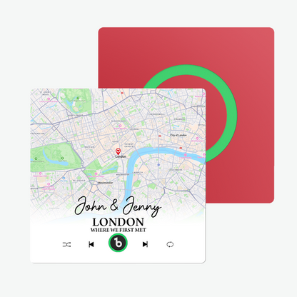 Imán de nevera personalizado mapa colorido regalo único San Valentín