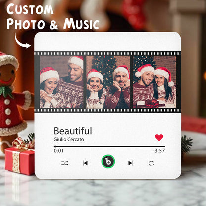 Imán de Nevera Personalizado con Música y Foto Regalo Único para Parejas