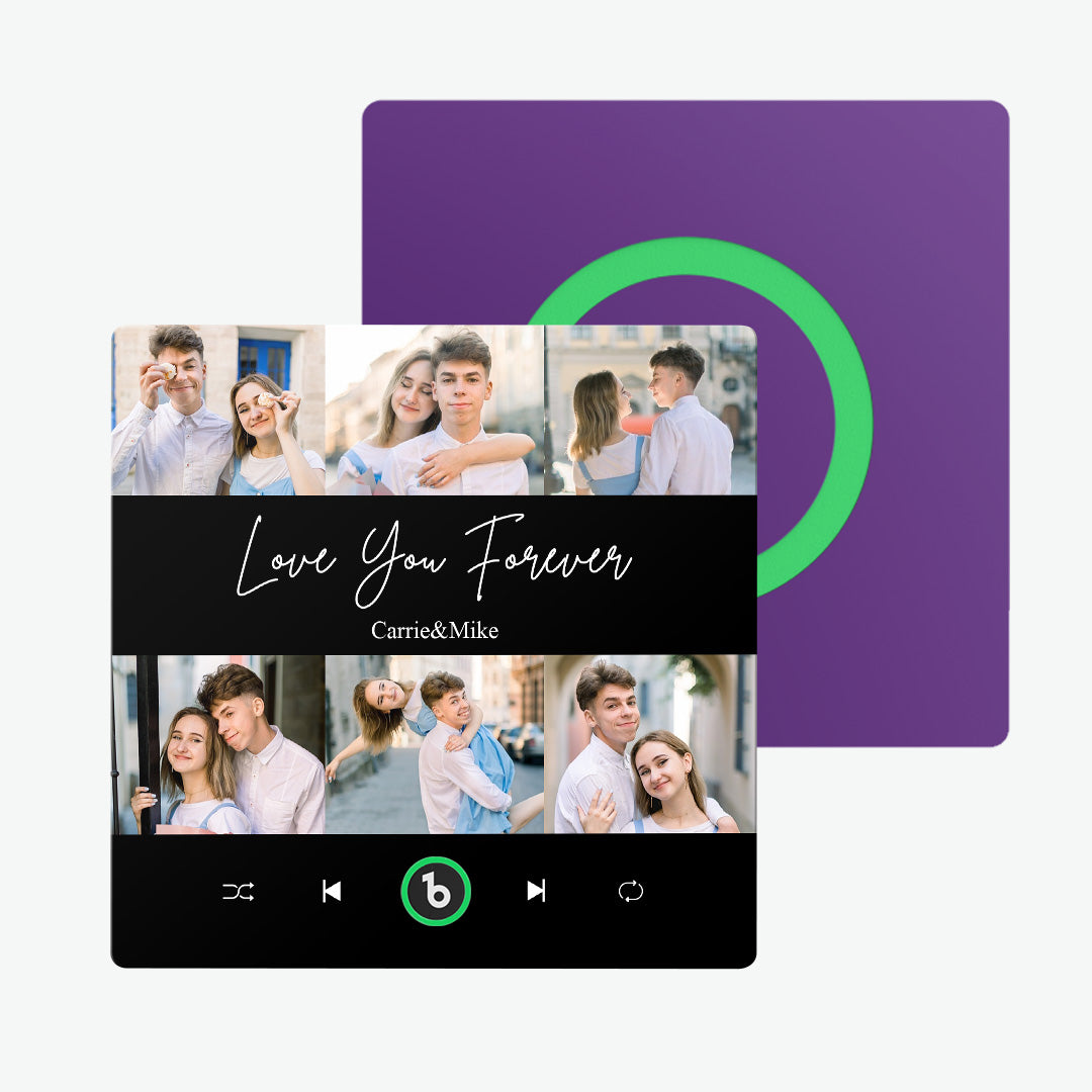 Imán de nevera personalizado fotos texto música regalo único San Valentín