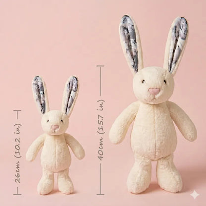 Custom Photo Bunny Plush Personalized Hidden Ear Picture Gift for Couples Anniversary Mother's Day Gifts