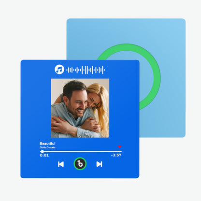 Imán de nevera personalizado con foto y música, regalo único para pareja