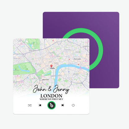 Imán de nevera personalizado mapa colorido regalo único San Valentín