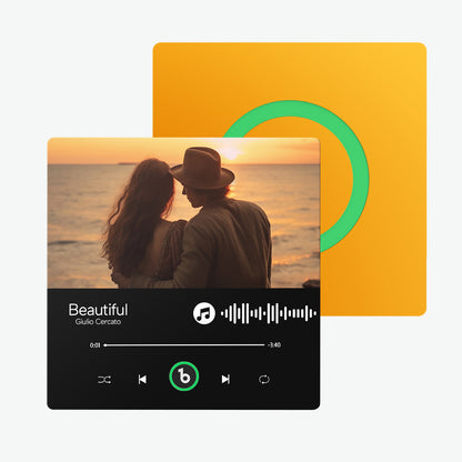 Imán de Nevera Personalizado Música Regalo de Aniversario Pareja Único