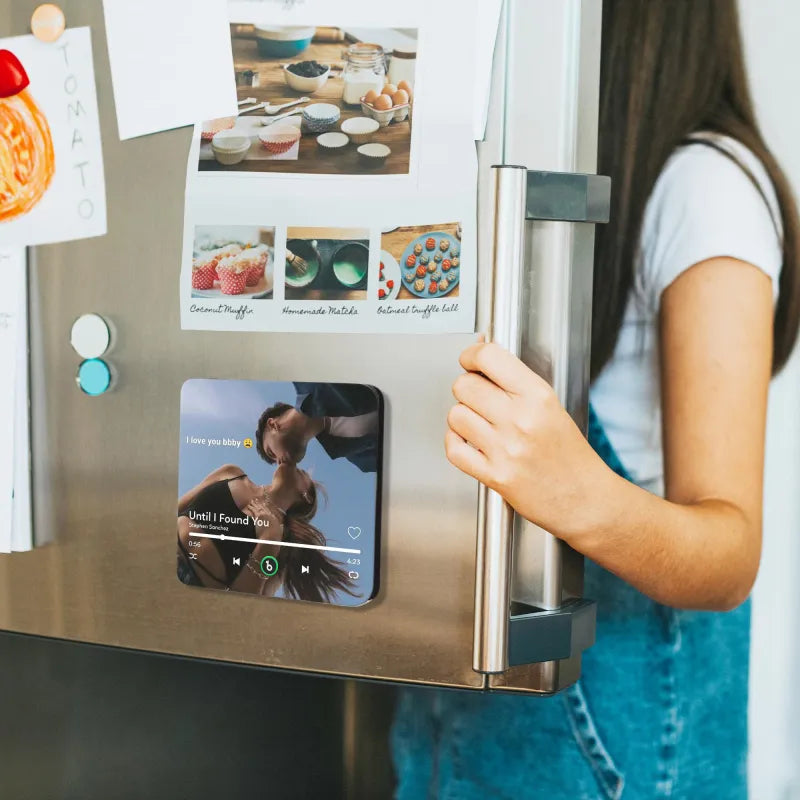 Imán de Nevera Personalizado Foto y Texto Regalo Único para San Valentín