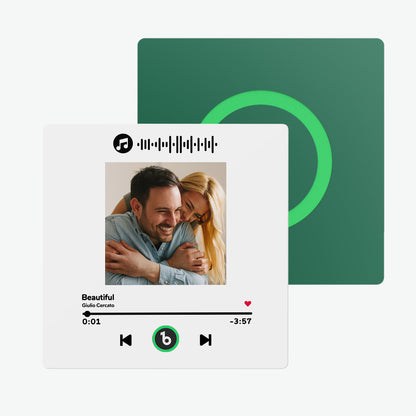 Imán de nevera personalizado con foto y música, regalo único para pareja