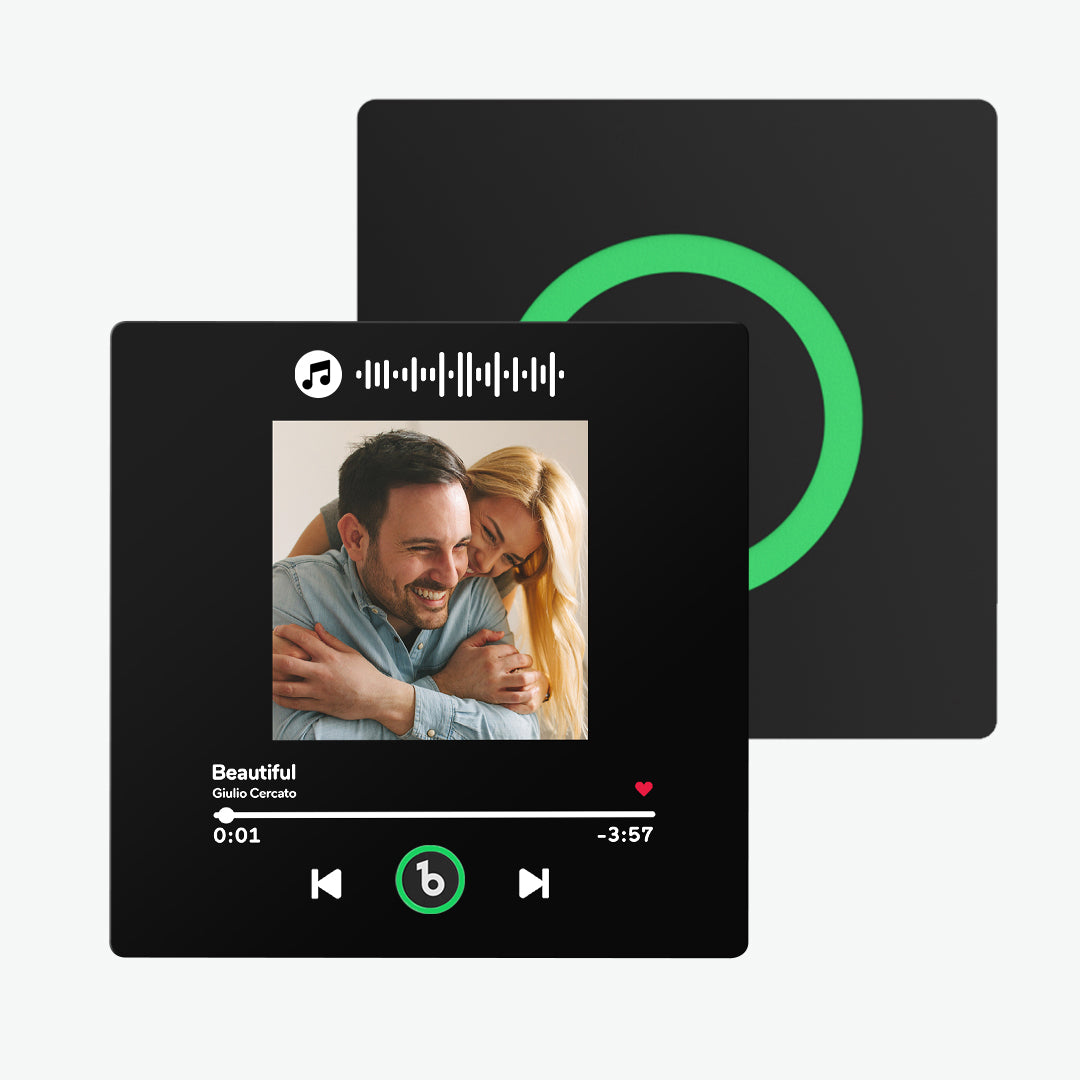 Imán de nevera personalizado con foto y música, regalo único para pareja